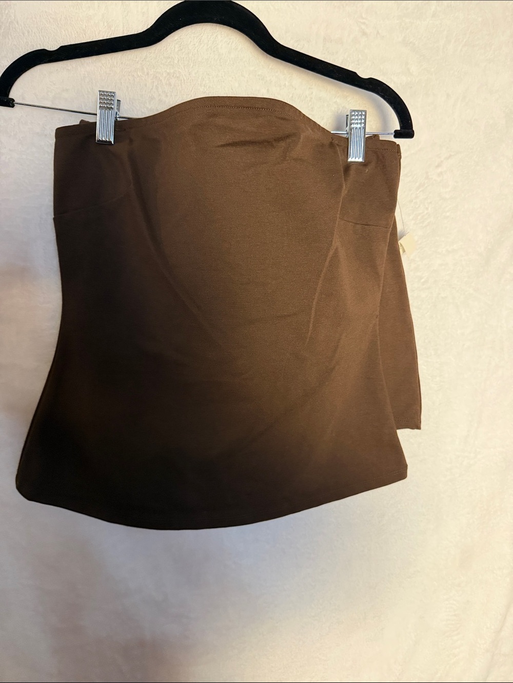 Brown Strapless Short Set